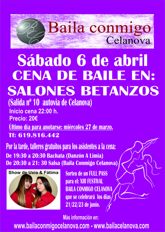 CENA DE BAILE EN SALONES BETANZOS, (PUENTE GRANDE)